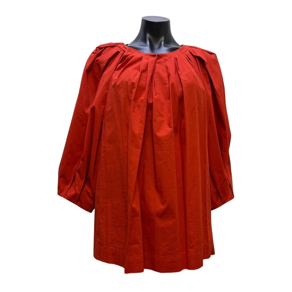 Natori Orange Puffy Blouse L